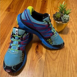 SALOMON Shoes XR MISSION 1 Womens Size 9 BLUE Trail Hiking Running 327035